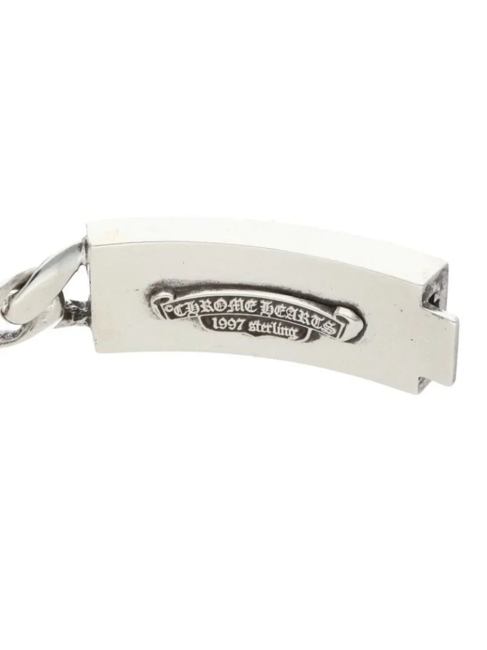 Chrome Hearts ID Floral Crs Cross ID Classic Silver Bracelet